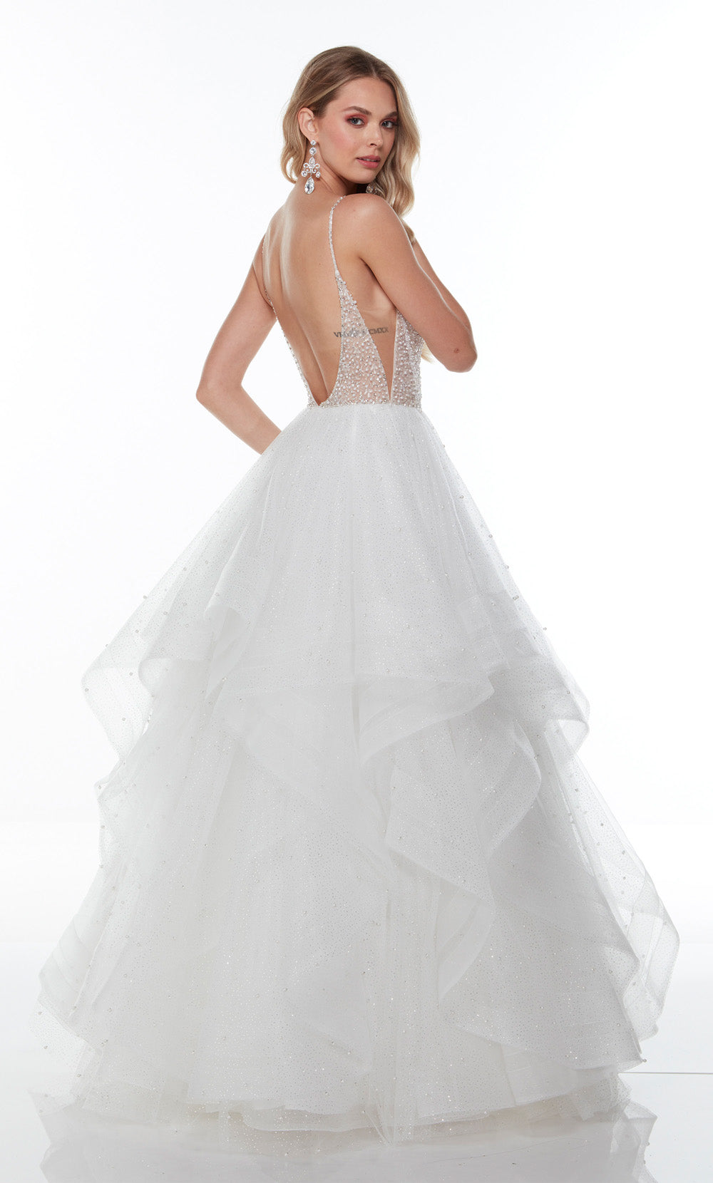 Alyce Paris 61107 Alyce Long Plunging Ruffles Ballgown Dress