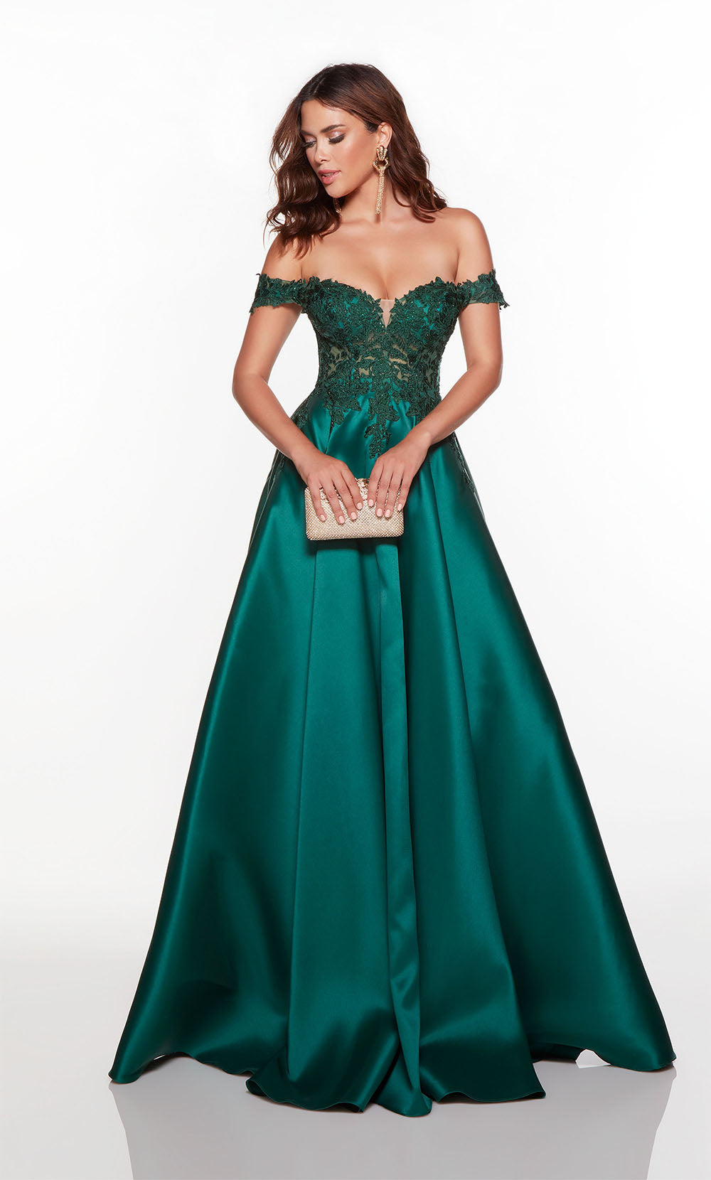 Alyce Paris 61324 Alyce lange von der Schulter elegant ein Linienkleid