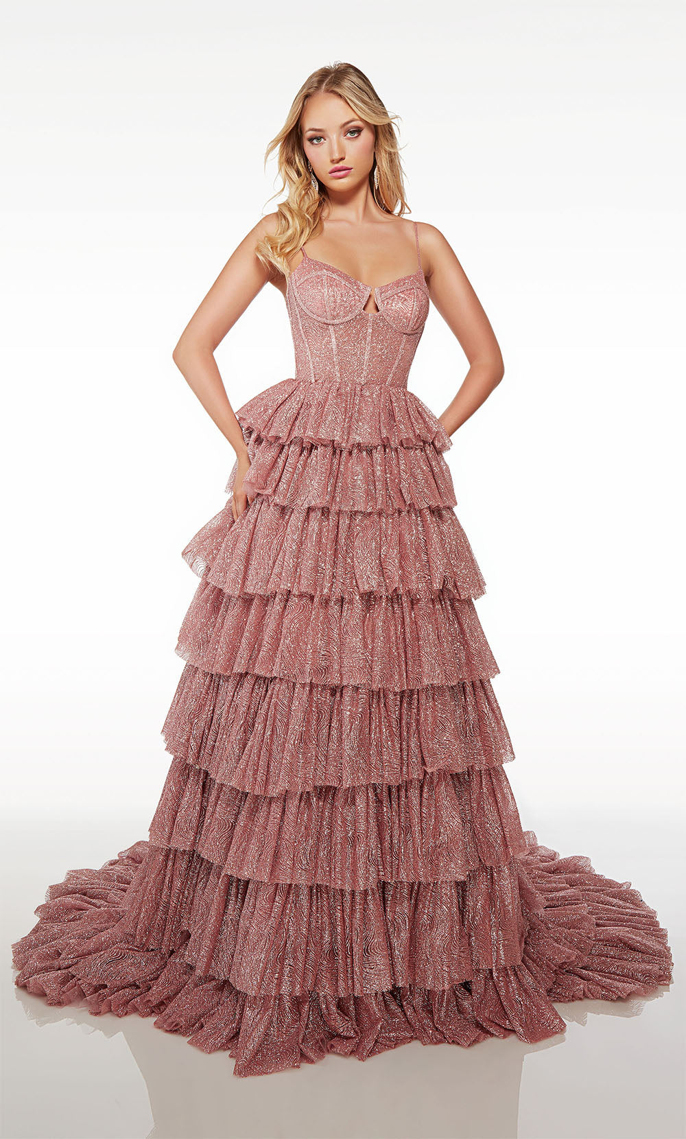 Alyce Paris 61526 Alyce Long Sweetheart Ruffles Ball -Gown Dress