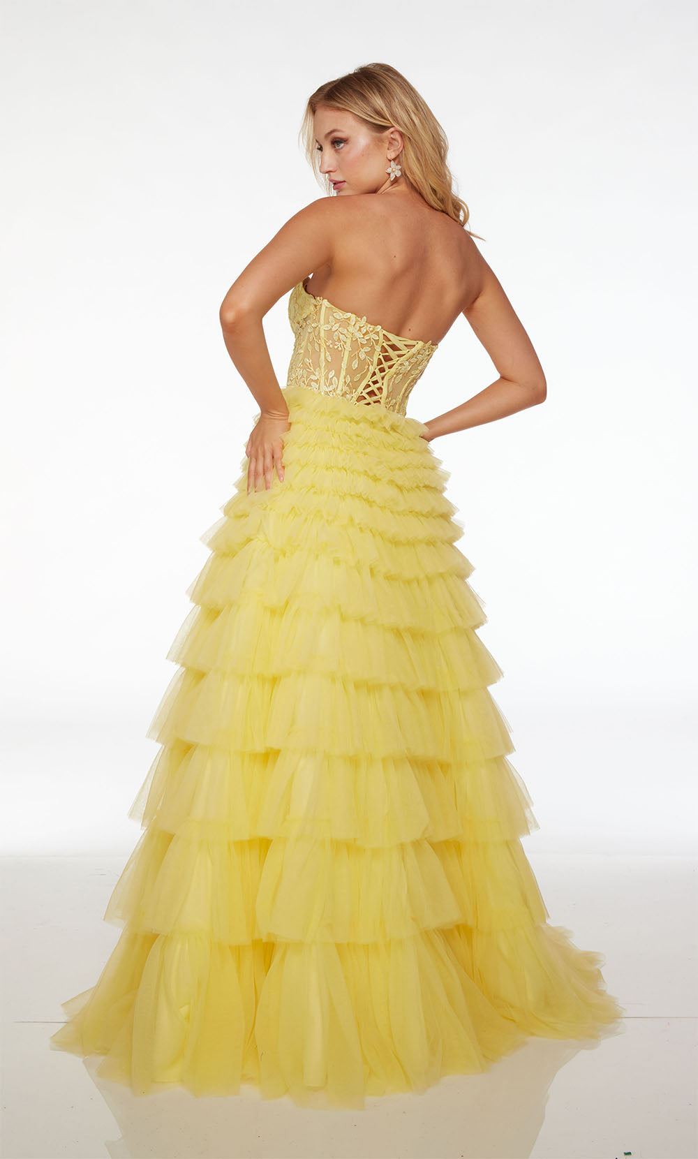 Alyce Paris 61553 Alyce Long Sweetheart Ruffles Ball -Gown Dress