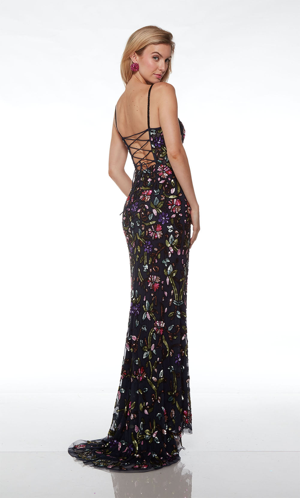 Alyce Paris 61687 Alyce Long Plunging Straight Dress