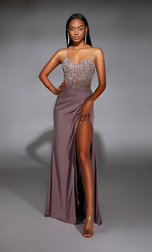 Formal Dress: 61741. Long, Sweetheart Neckline, Straight, Lace Up Back