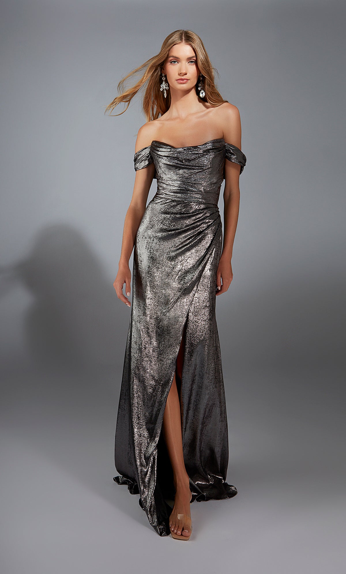 Alyce Paris 61778 Alyce Long Off The Plouds Shimmery/Sparkly Straight Dress