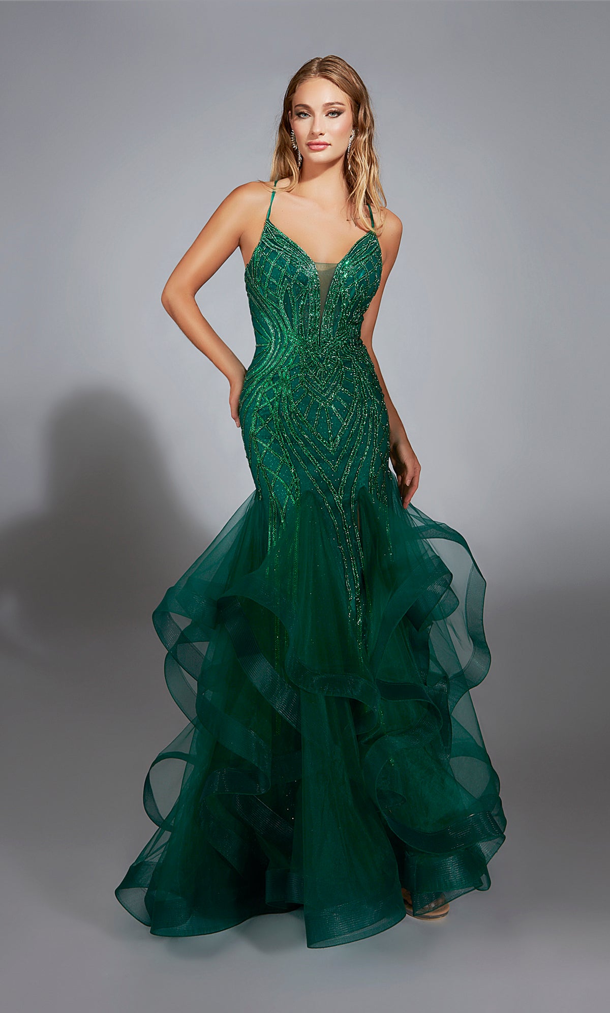 Alyce Paris 61818 Alyce Long Plunging Ammaid Mermaid Dress