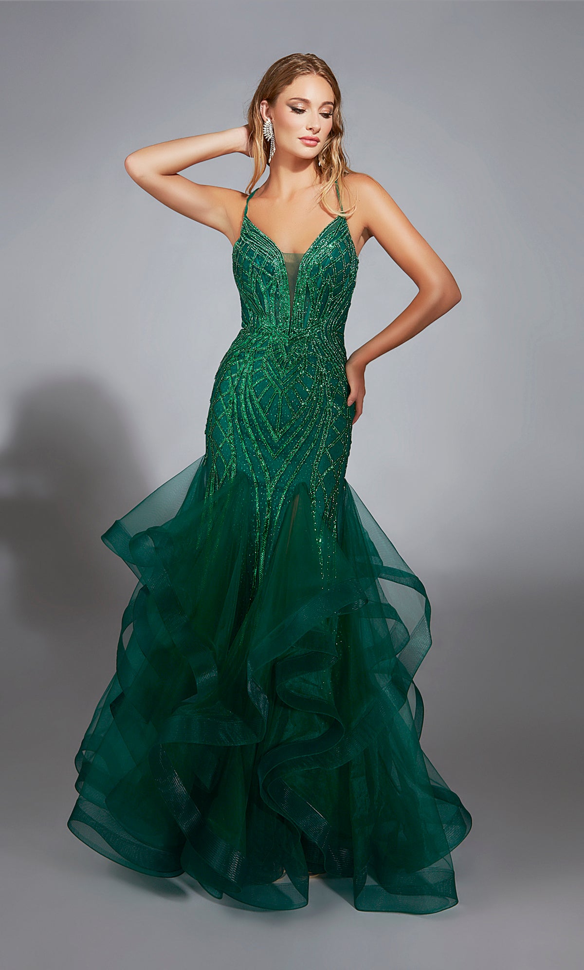 Alyce Paris 61818 Alyce Long Plunging Ammaid Mermaid Dress