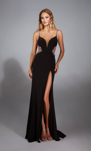 ALYCE Paris 61902 Alyce Long Plunging Neckline Beaded  Dress