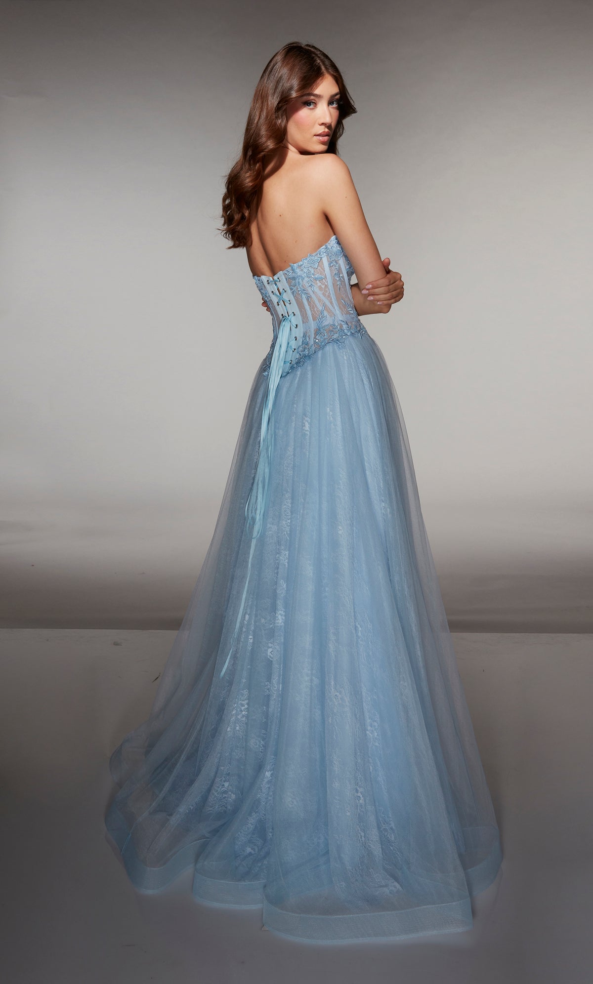 ALYCE Paris 61984 Alyce Long Sweetheart Neckline 80s Inspired A Line Dress