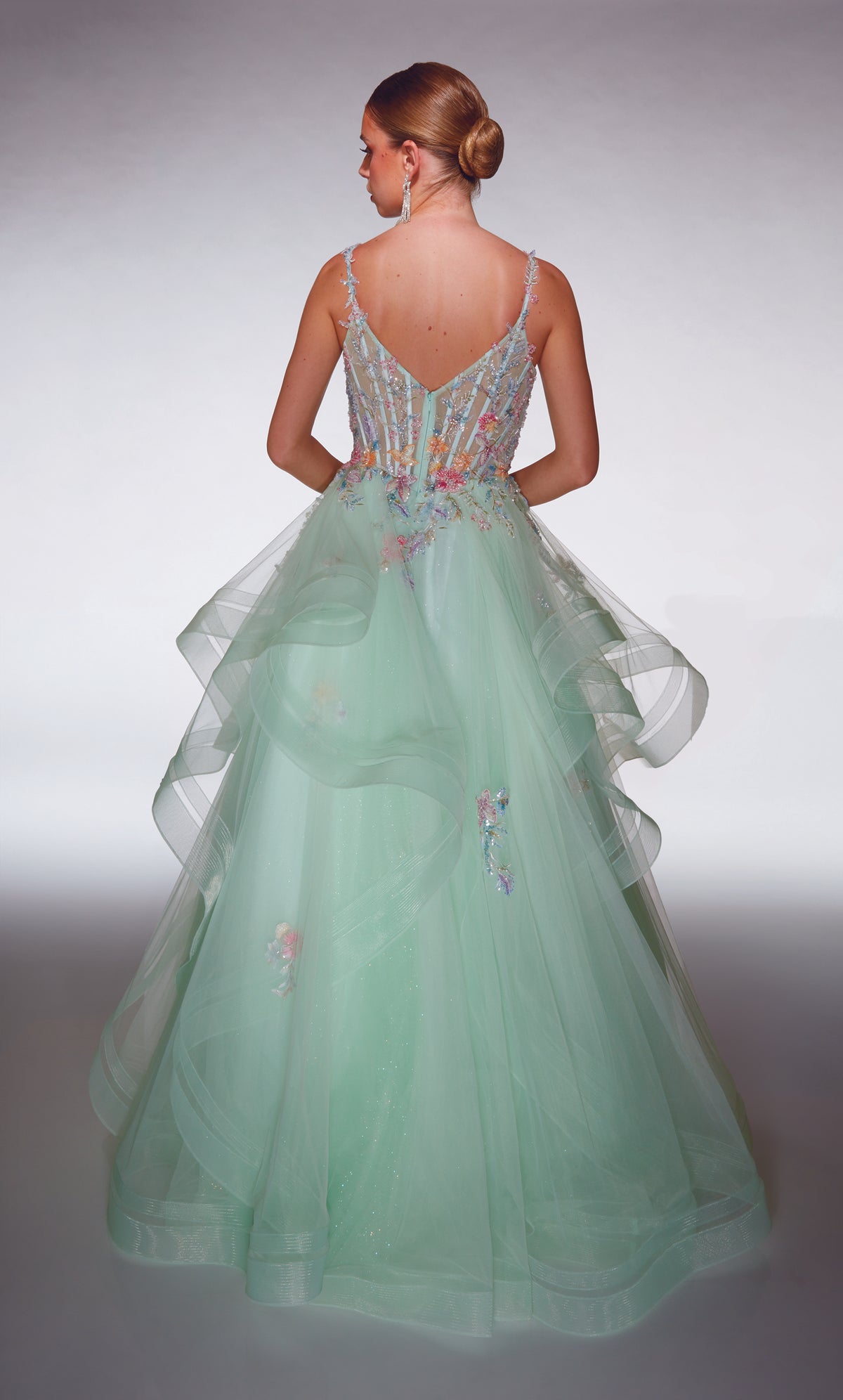 ALYCE Paris 62201 Alyce Long Sweetheart Neckline Waterfall Ballgown Dress