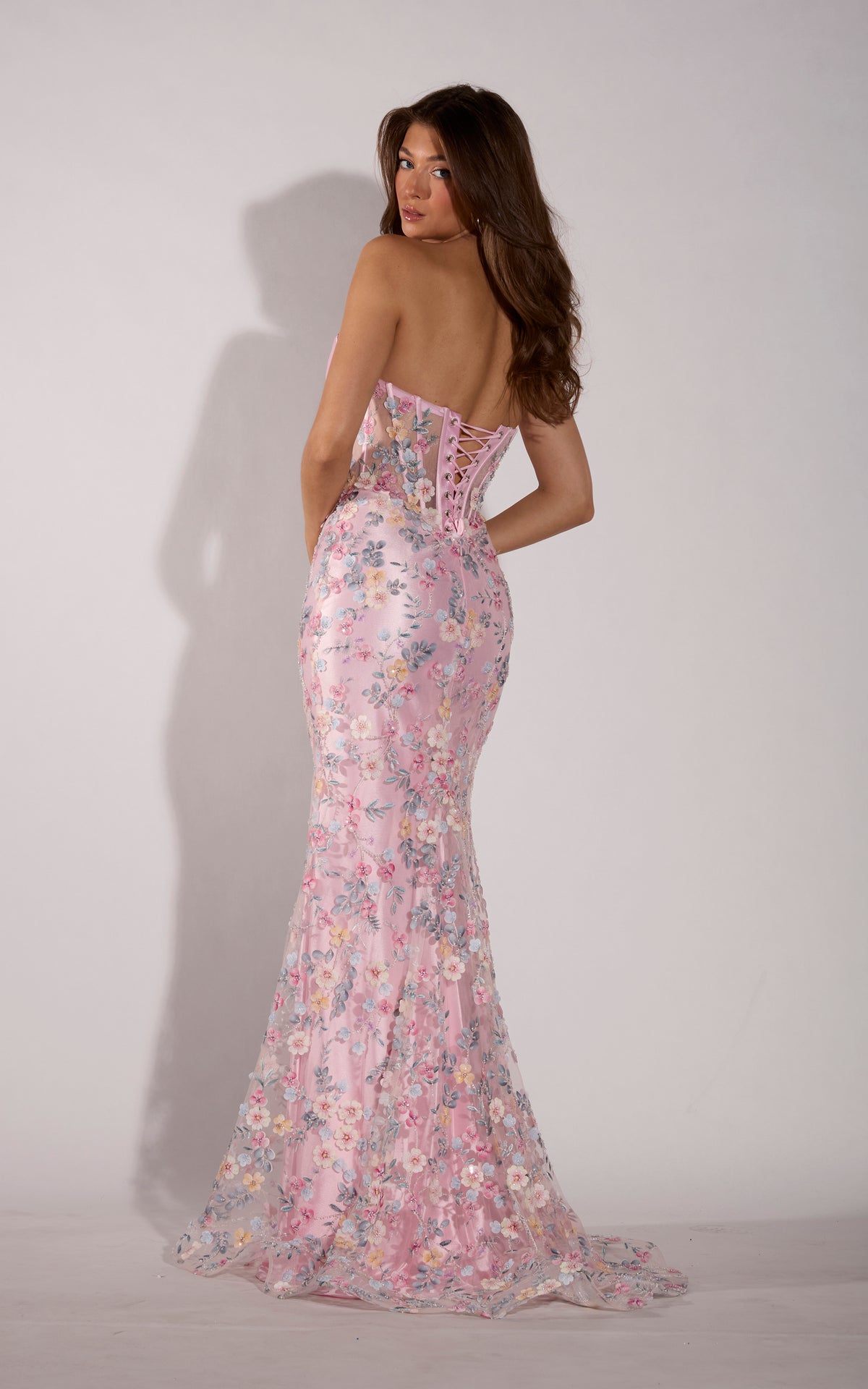 ALYCE Paris 62222 Alyce Long Cowl Neckline Embellished Straight Dress