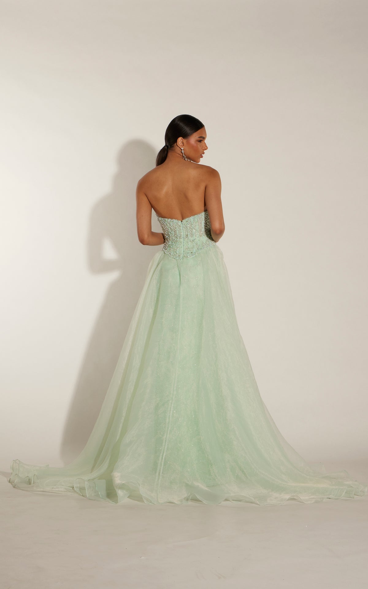 ALYCE Paris 62254 Alyce Long Strapless Neckline Elegant Fit N Flare Dress