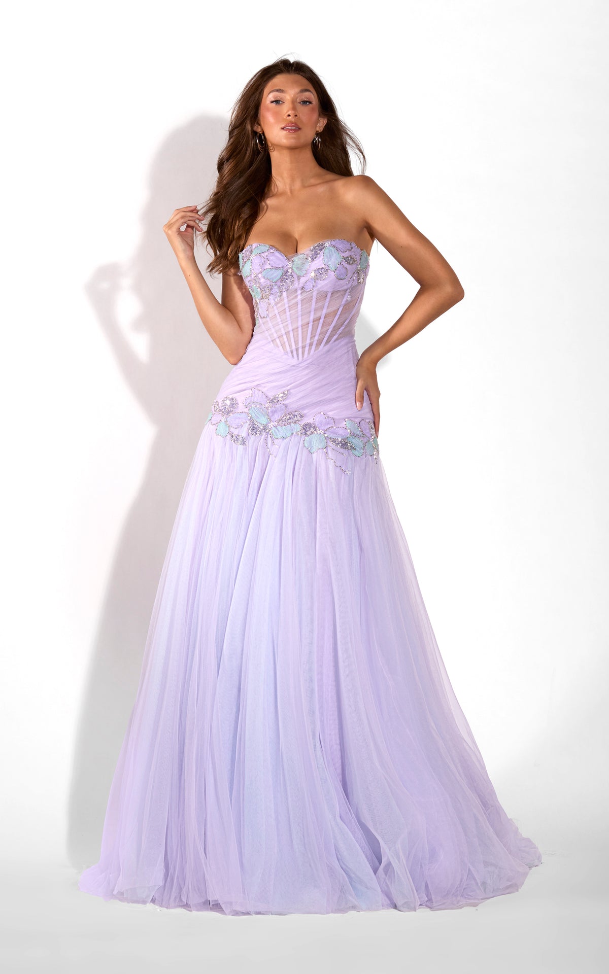ALYCE Paris 62262 Alyce Long Sweetheart Neckline Ruched/draped High-low Dress