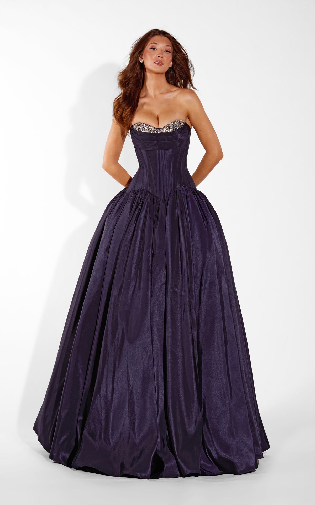 ALYCE Paris 62291 Alyce Long Cowl Neckline Corset Ballgown Dress