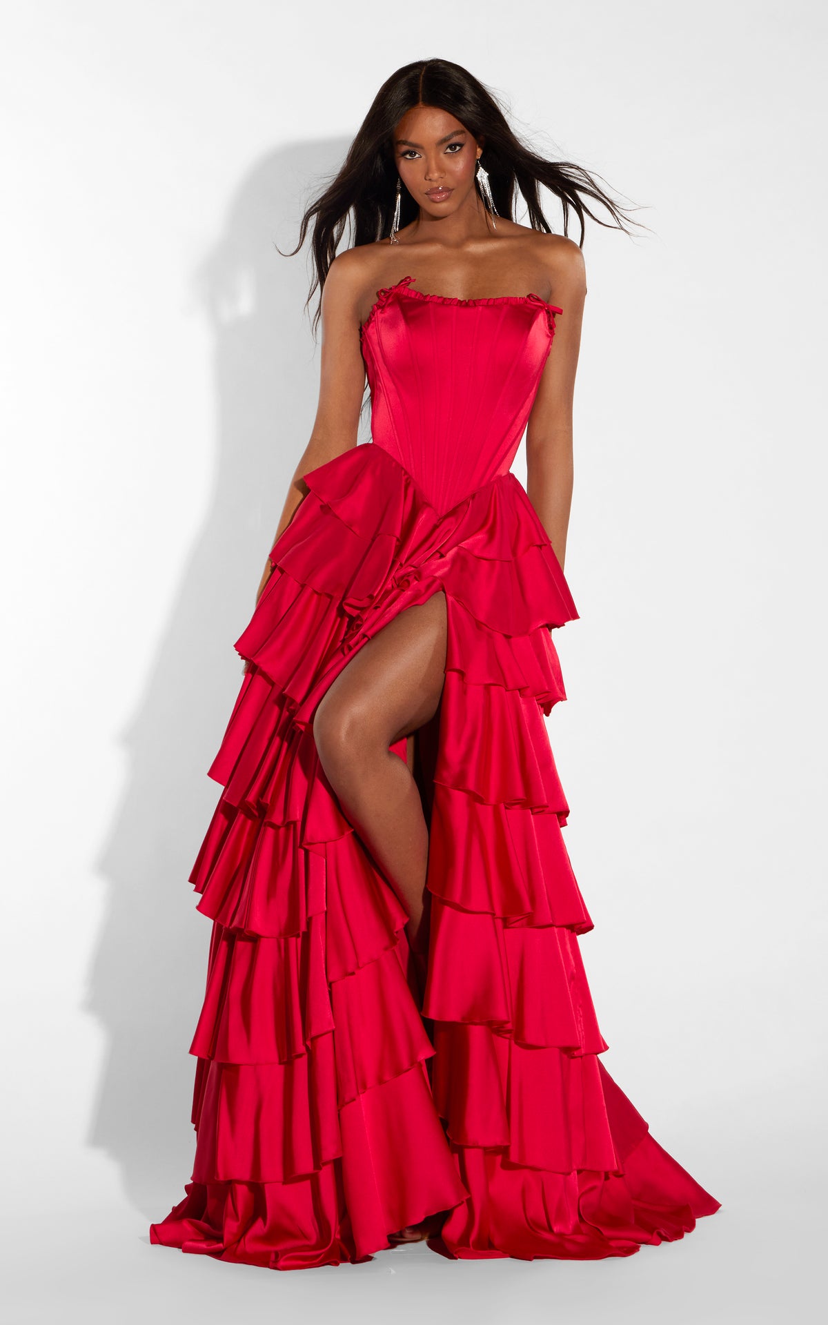 ALYCE Paris 62429 Alyce Long Scooped Neckline Corset A Line Dress