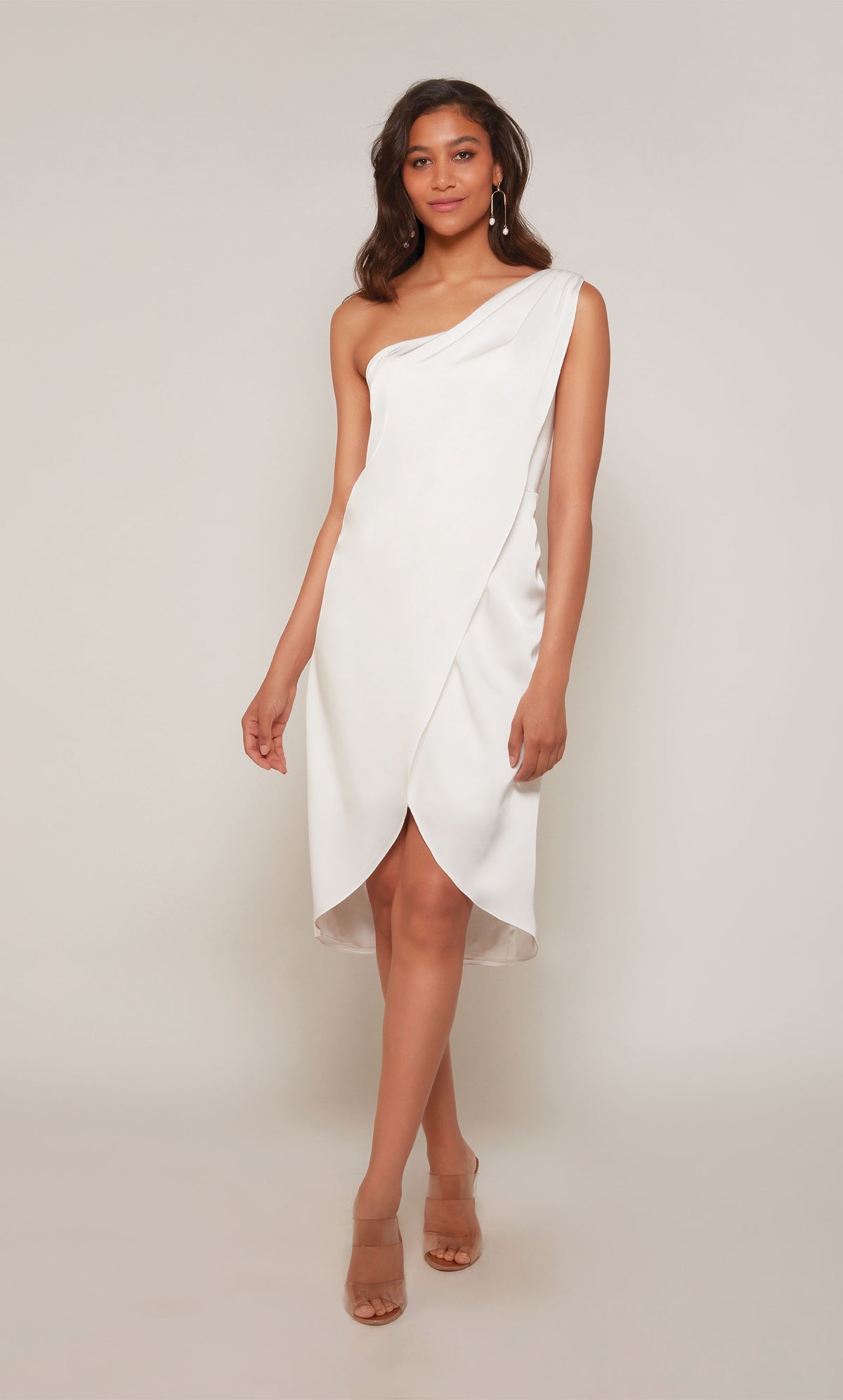 Alyce Paris 70038 신부 One Shoulder Chic High-Low 드레스