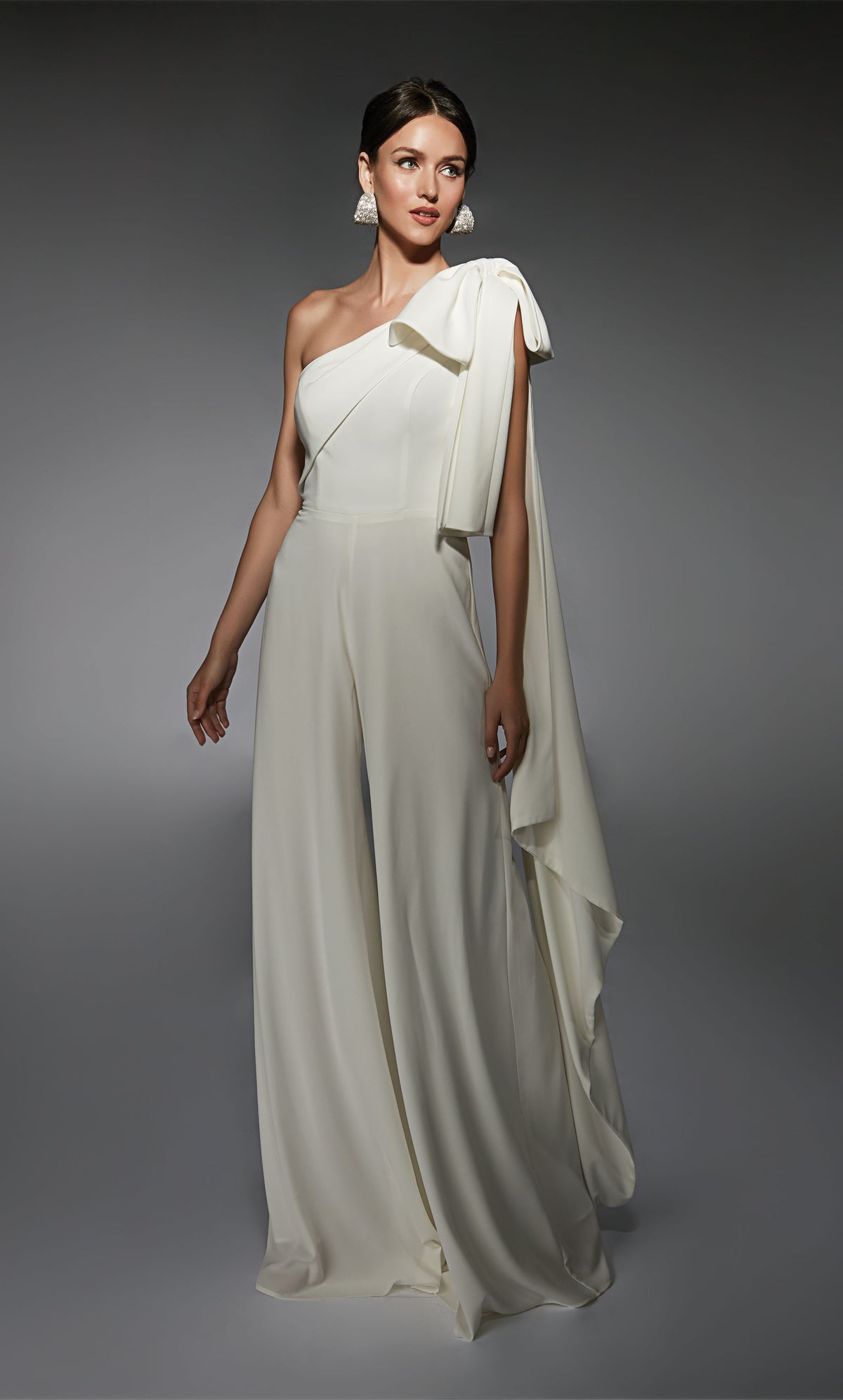 Alyce Paris 70065 Bridal One Omber Ruched/Draped Jumpsuit Dress