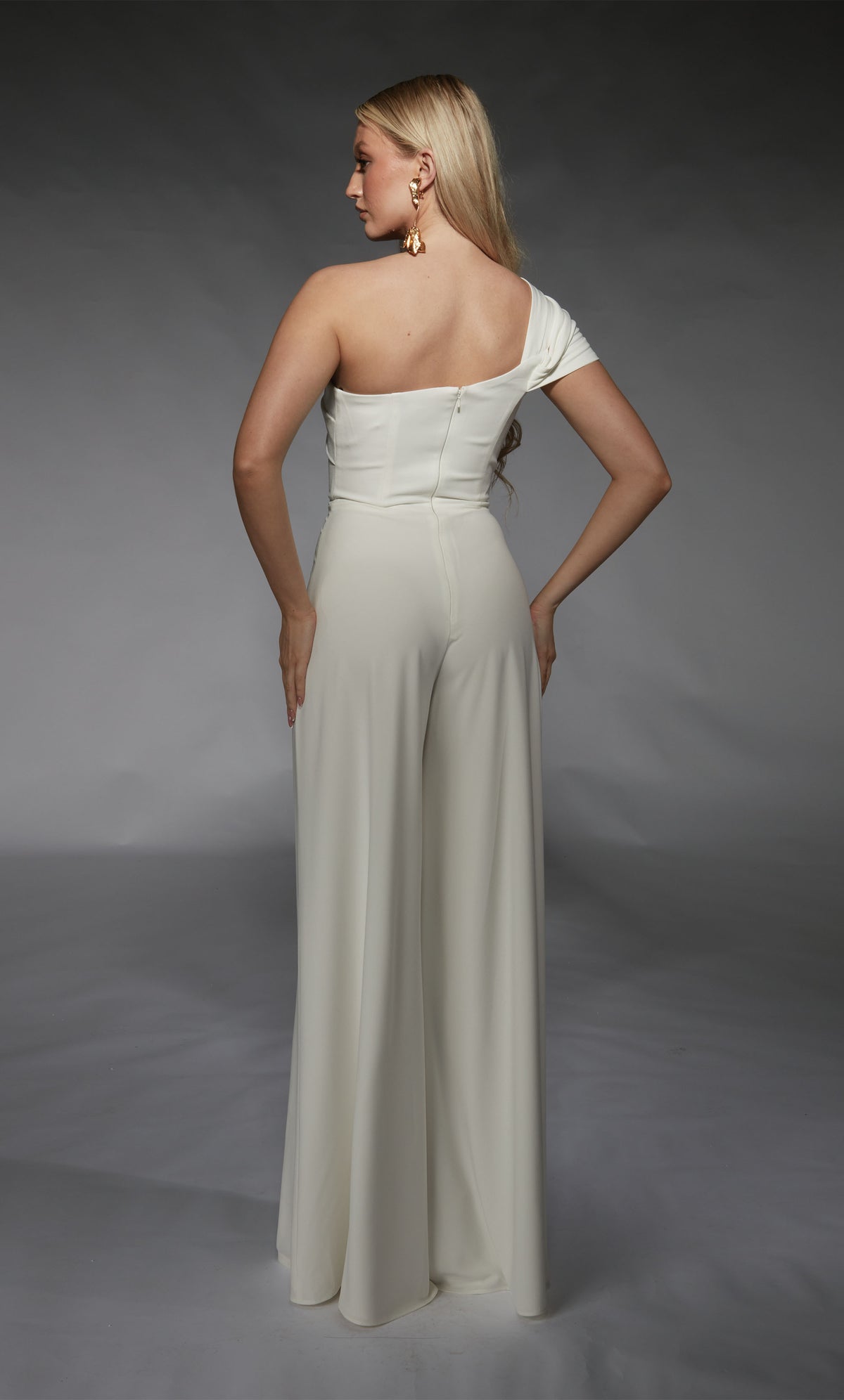 Alyce Paris 70066 Bridal One épaule Élégant robe de combinaison