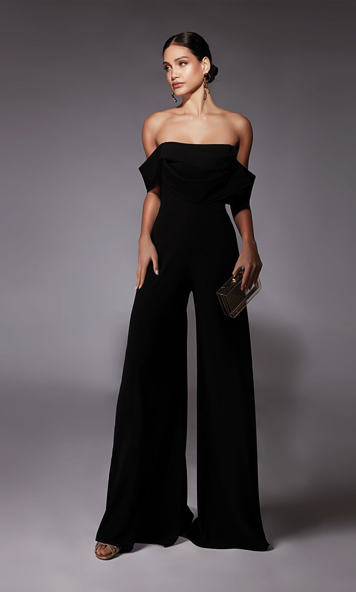 Formal Dress: 70068. Short, Off The Shoulder, Jumpsuit