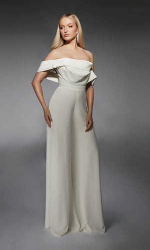 Formal Dress: 70068. Short, Off The Shoulder, Jumpsuit