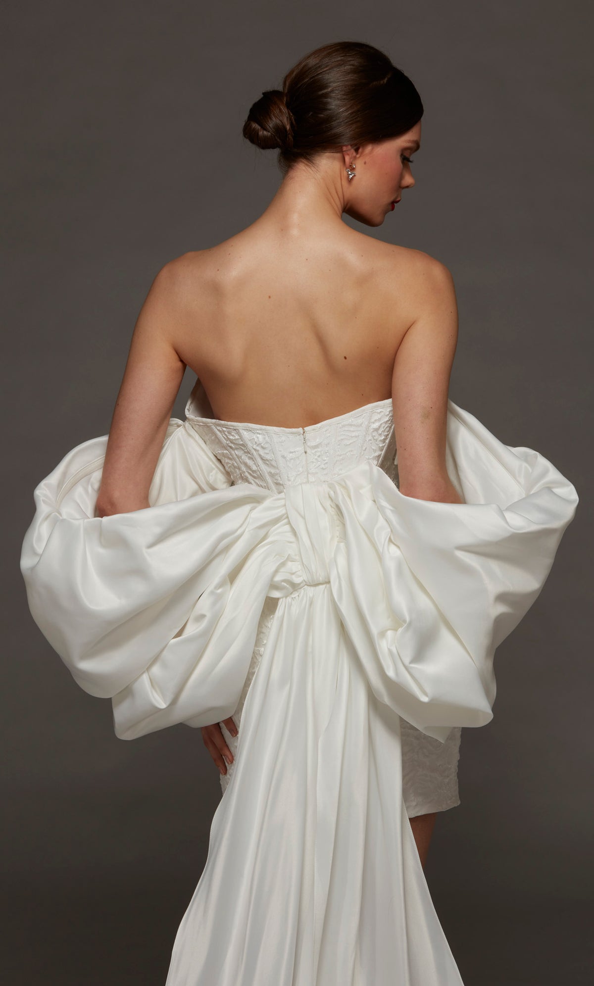 ALYCE Paris 70100 Bridal Off The Shoulder Neckline Simple Jacket Dress