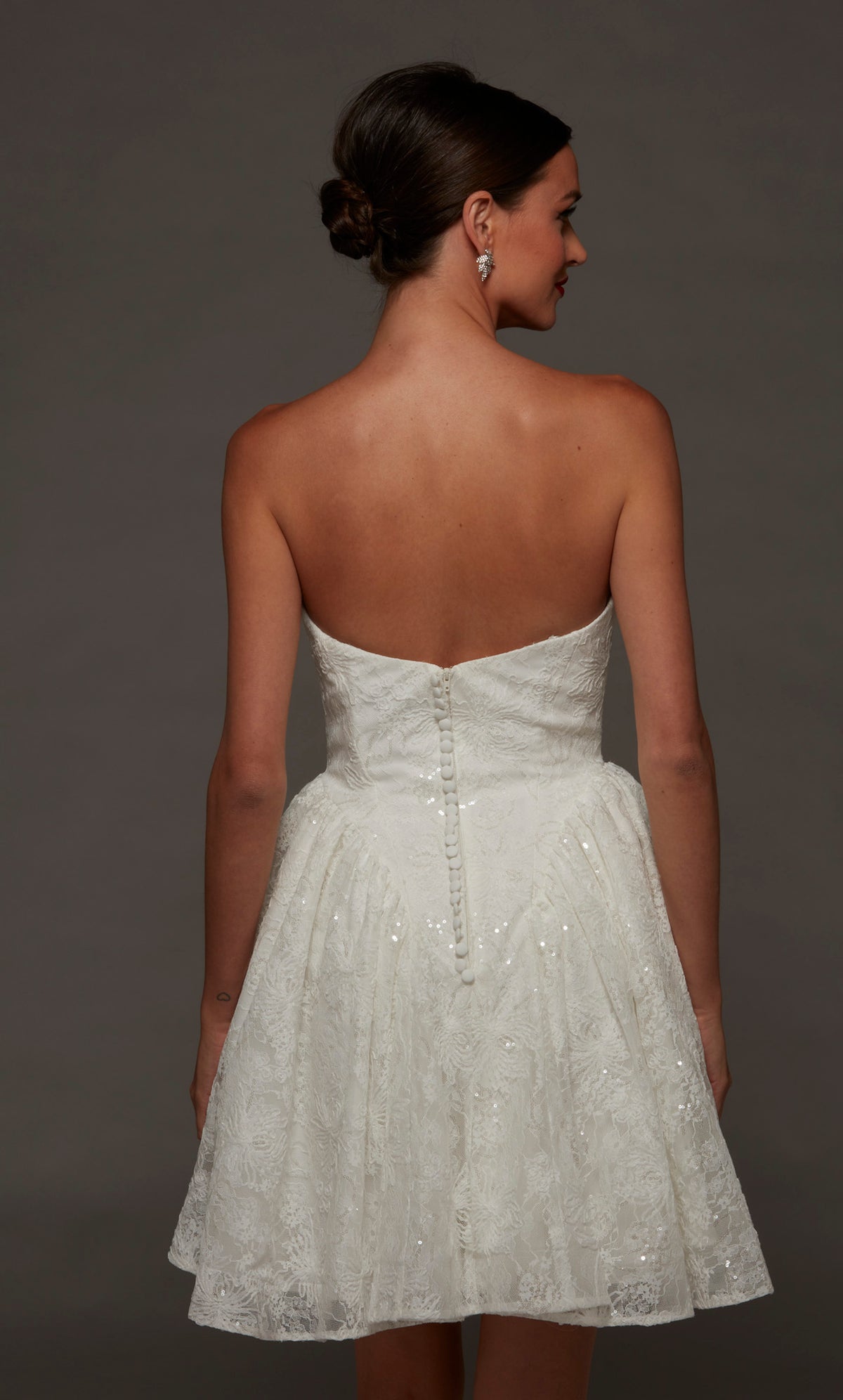 ALYCE Paris 70113 Bridal Sweetheart Neckline Buttons A Line Dress