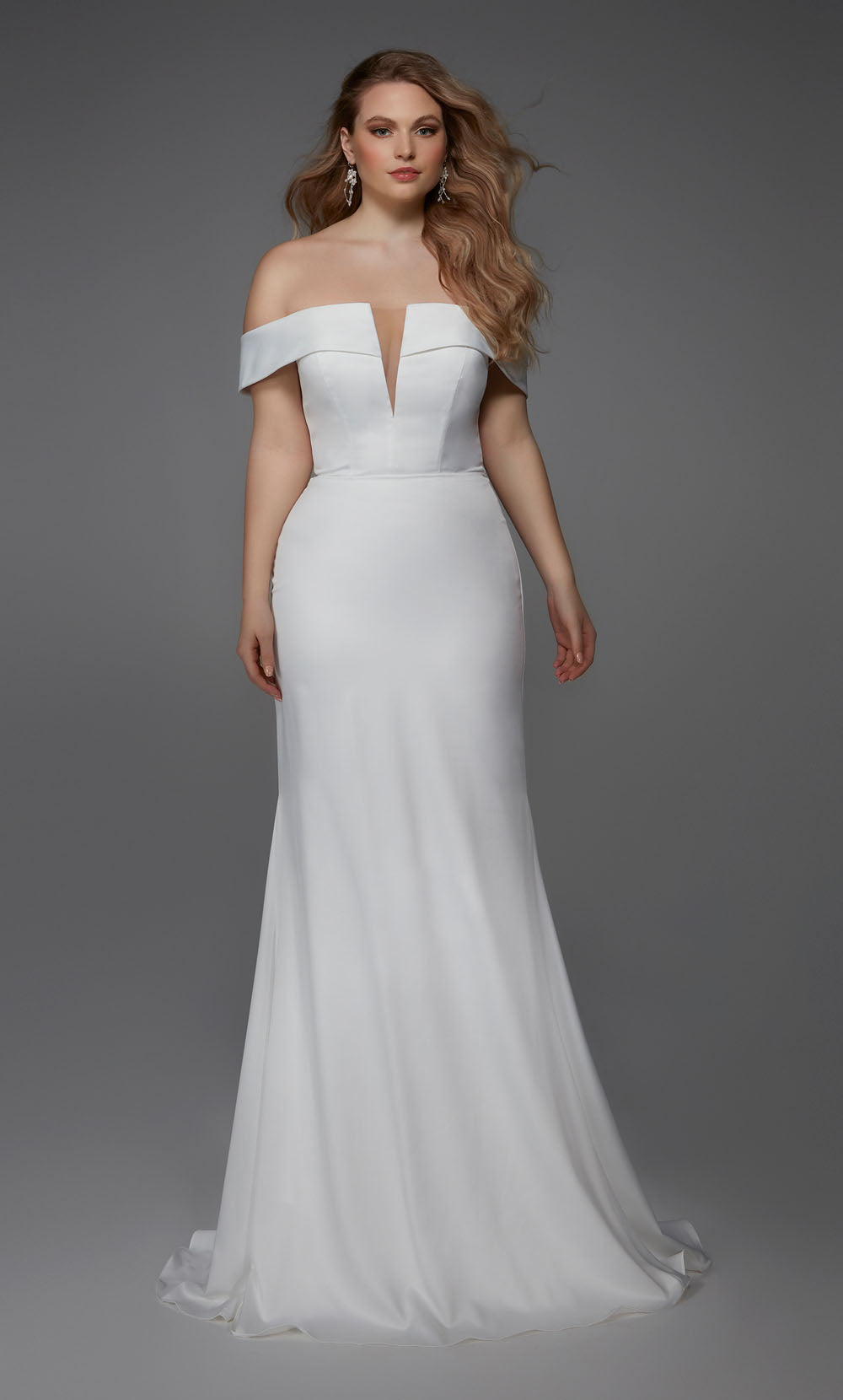 Alyce Paris 7020 Bridal fuori dal treno della spalla e vestito a flare