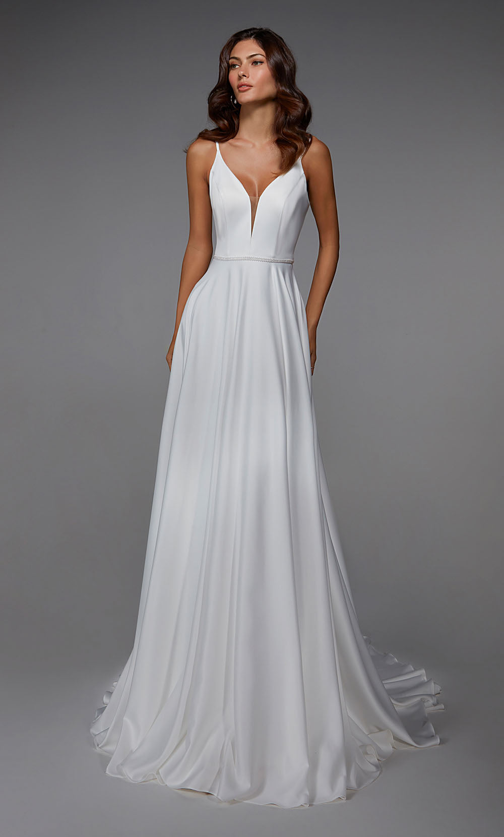 Alyce Paris 7024 Bridal Plouging Simple Flowy Dress