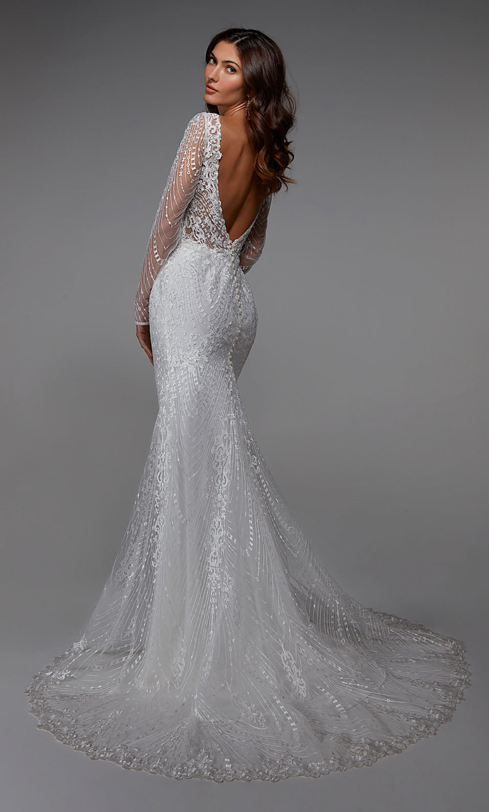 Alyce Paris 7030 Bridal V-образные кнопки подходит для платья Flare