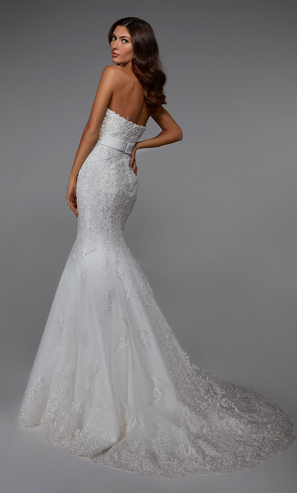 ALYCE PARIS 7032 Abito da spalma da spalma da sposa