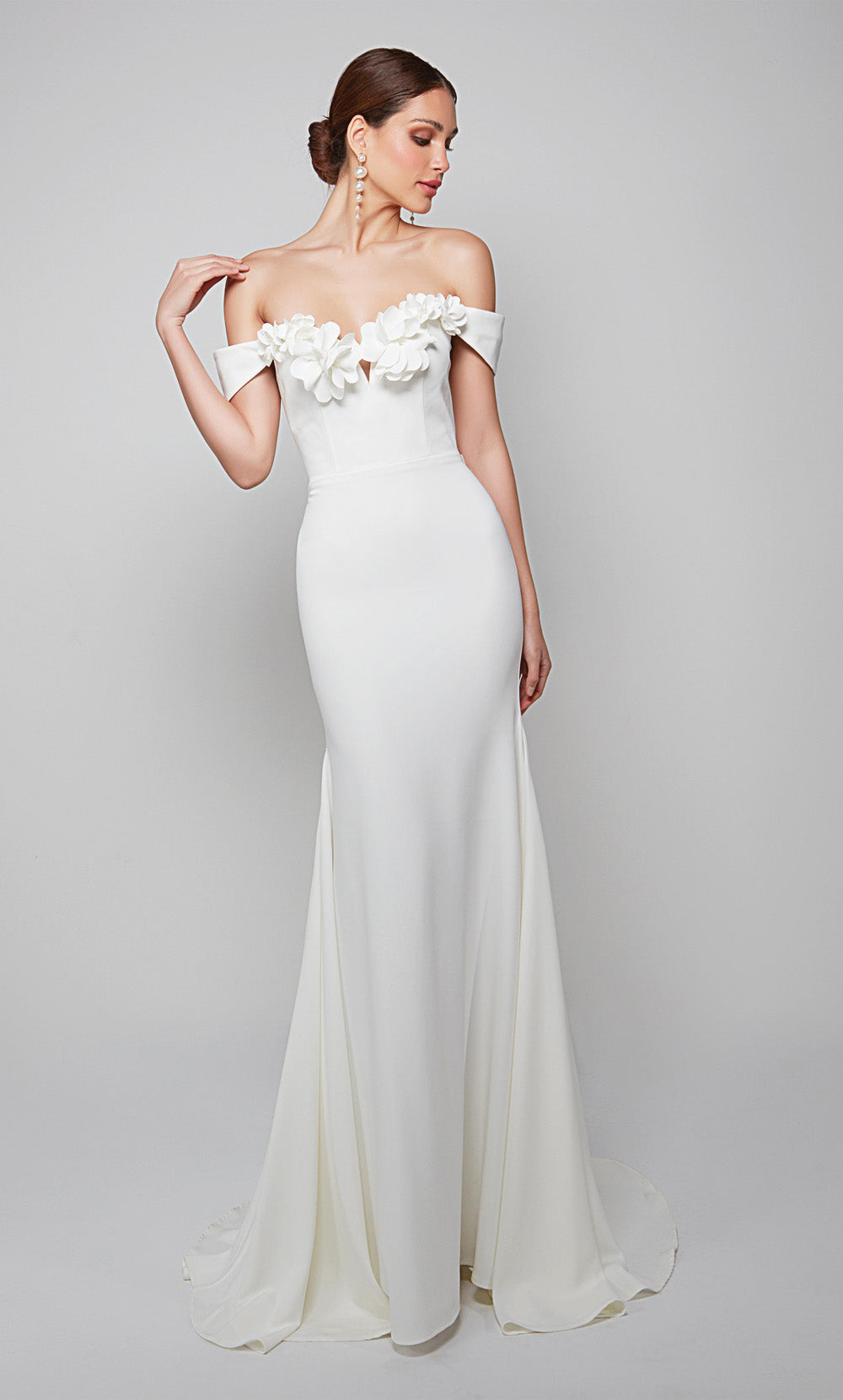 Alyce Paris 7062 Bridal от плеча простой платье русалки