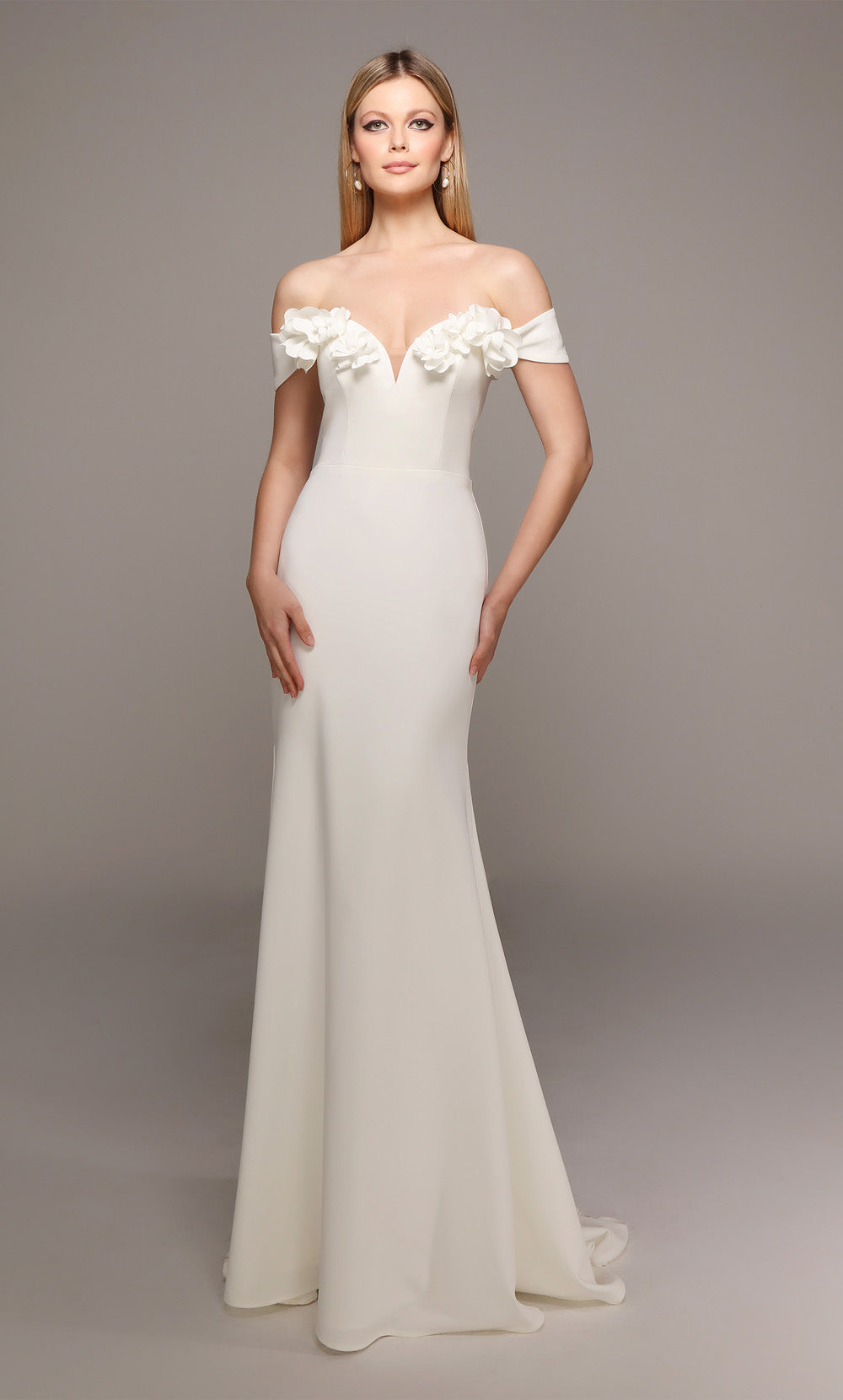 Alyce Paris 7062 Bridal от плеча простой платье русалки