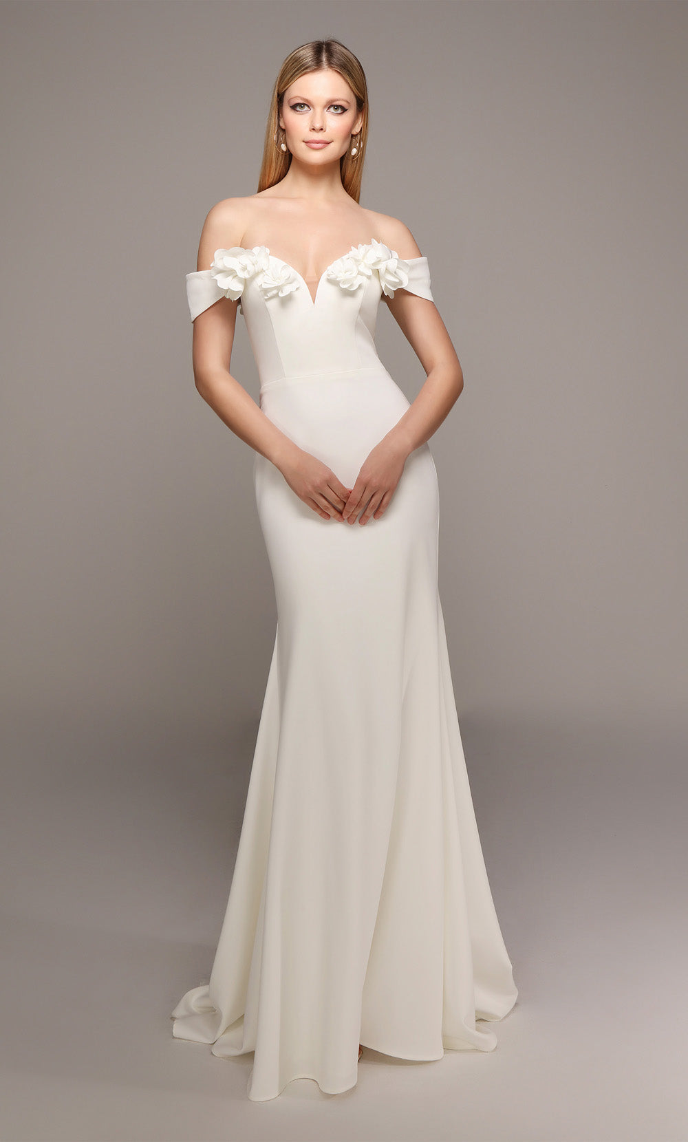 Alyce Paris 7062 Bridal от плеча простой платье русалки