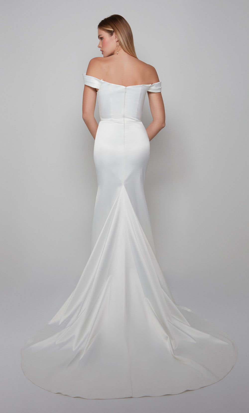 Alyce Paris 7064 Bridal с плеча с рюшами/драпированным прямым платьем