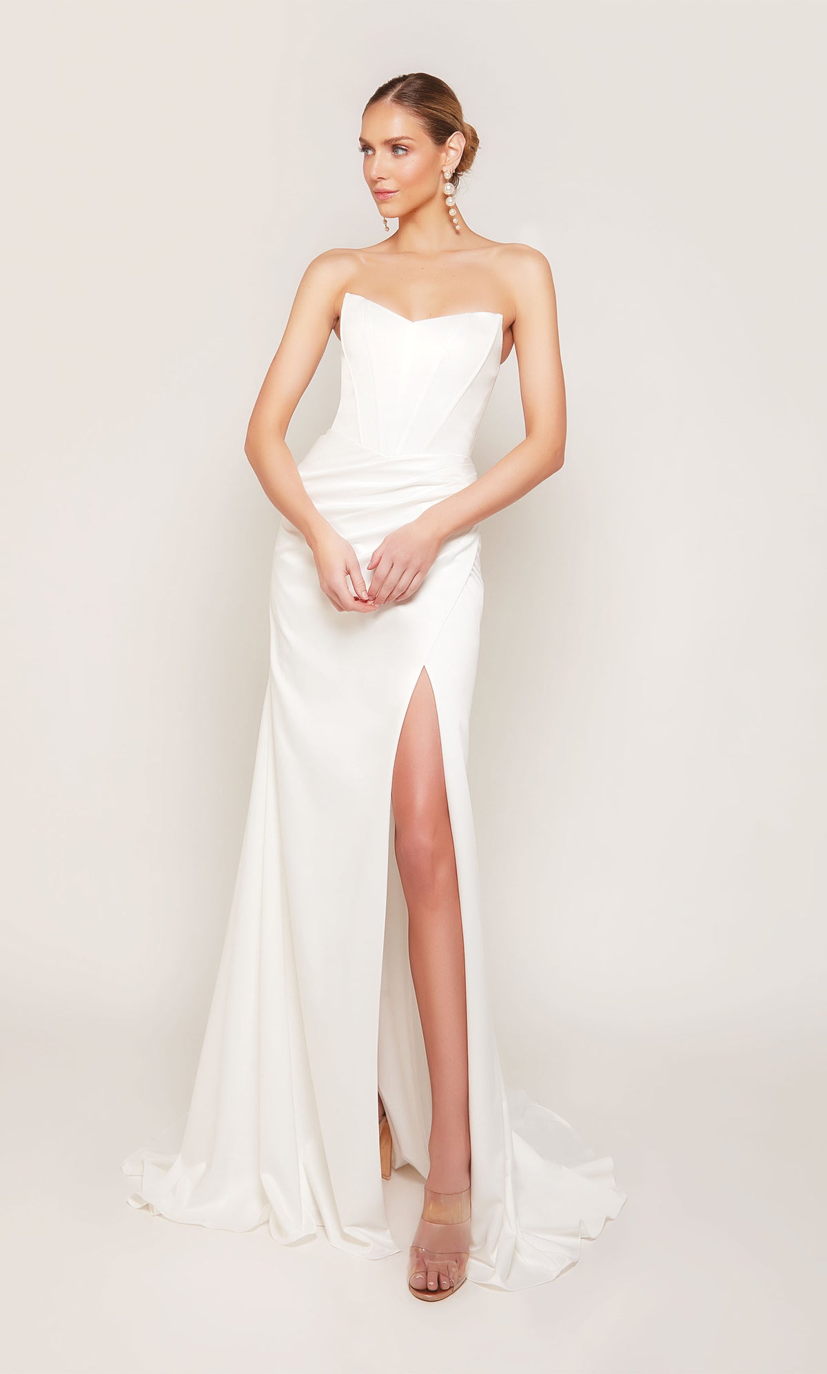 Alyce Paris 7093 Bridal Cat-Eye Slit Sirmaid Robe