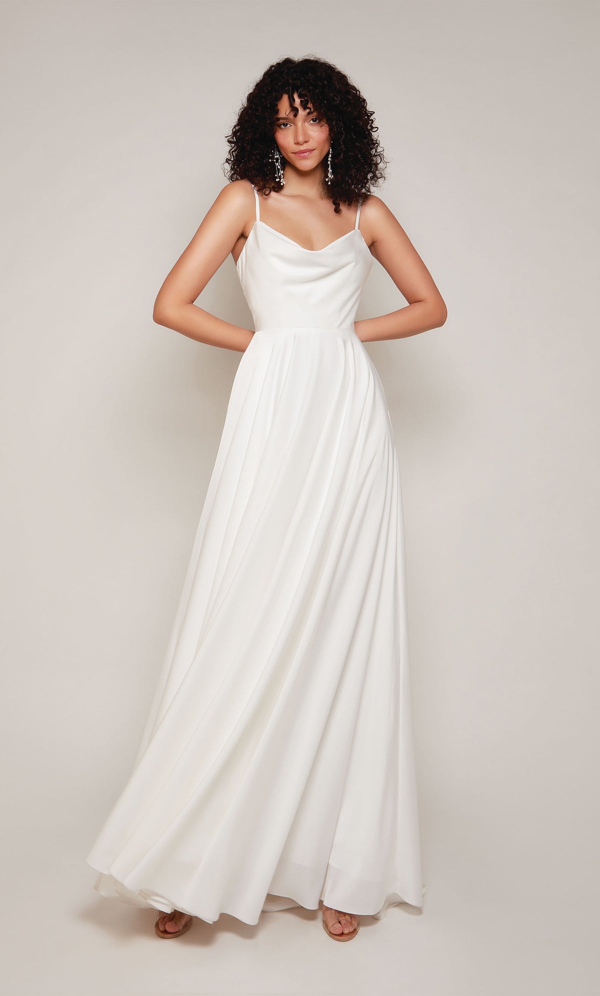 Alyce Paris 7100 Bridal Cowl Train Medium Fullness Dress