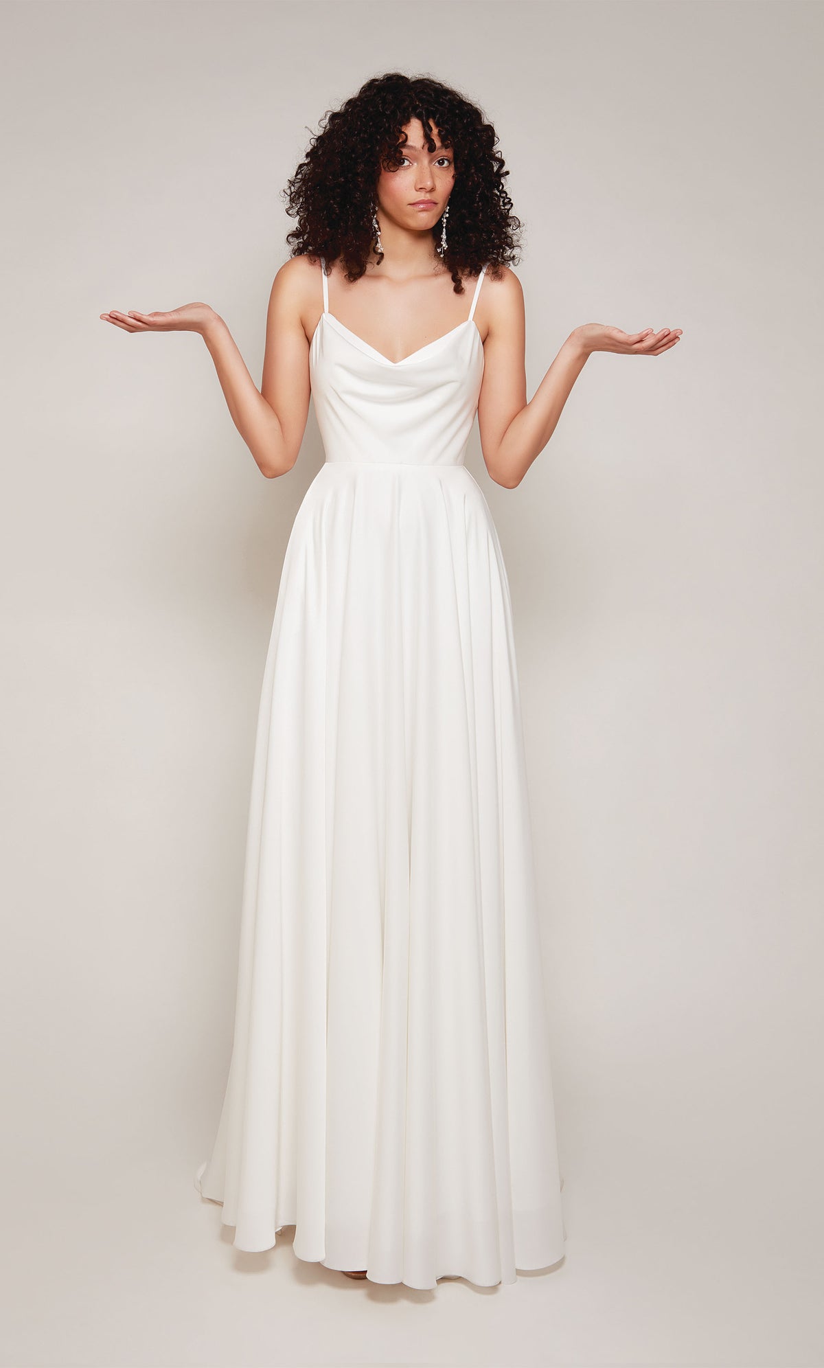 Alyce Paris 7100 Bridal Cowl Train Medium Fullness Dress