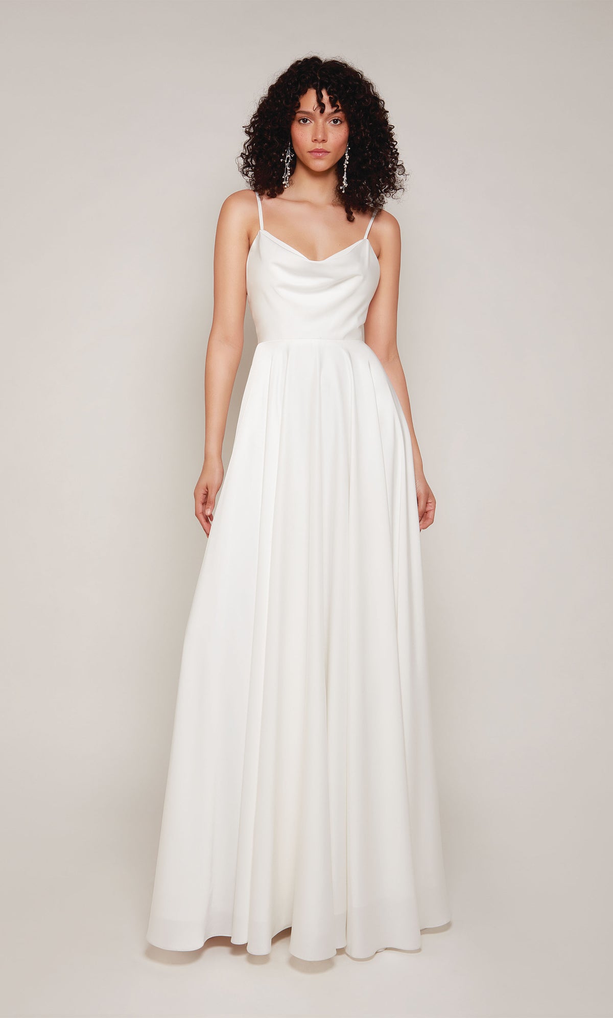 Alyce Paris 7100 Bridal Cowl Train Medium Fulness Dress