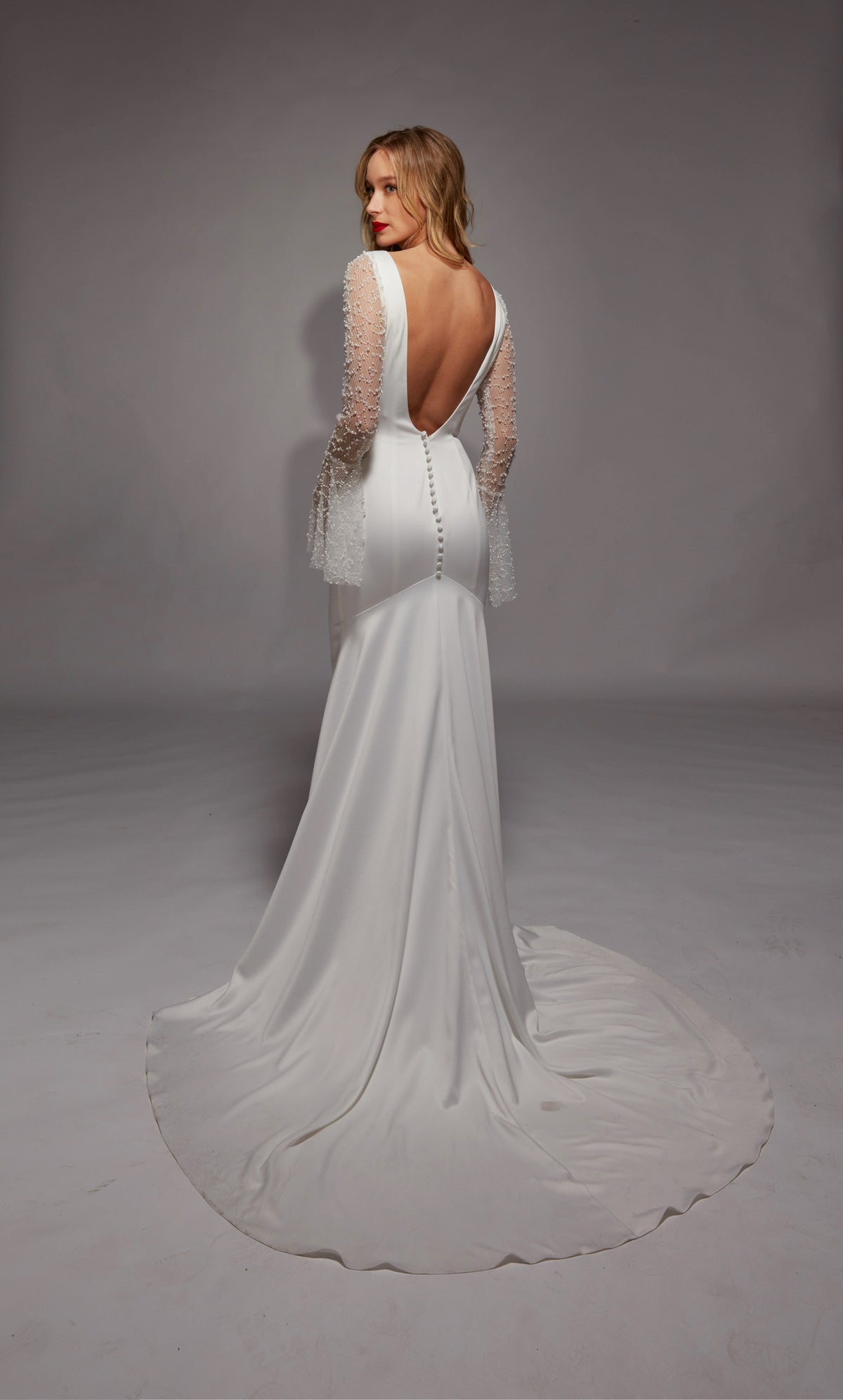 ALYCE Paris 7137 Bridal Plunging Neckline Embellished Medium Fullness Dress