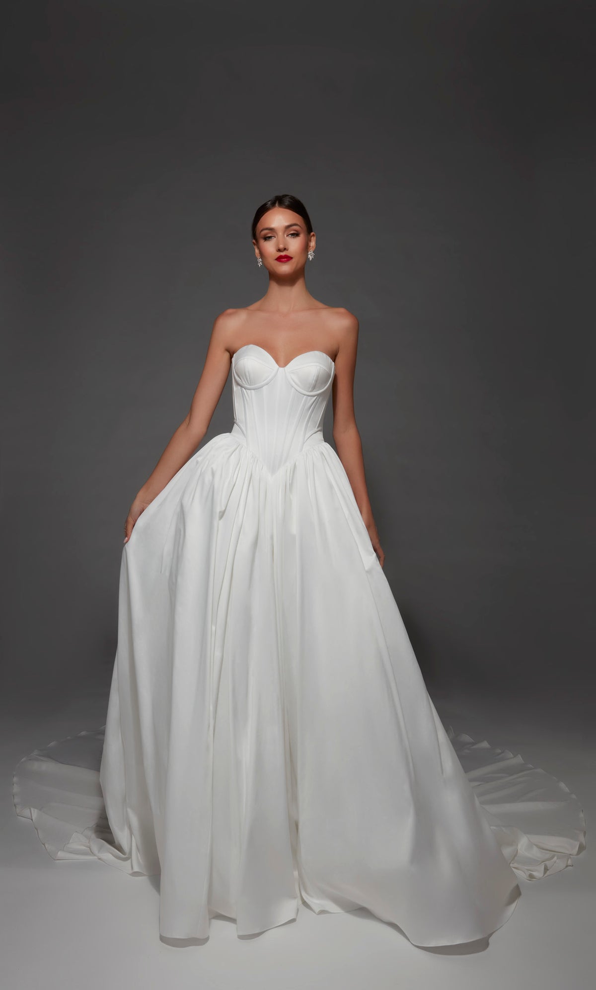 ALYCE Paris 7184 Bridal Cat-eye Neckline Corset Ballgown Dress