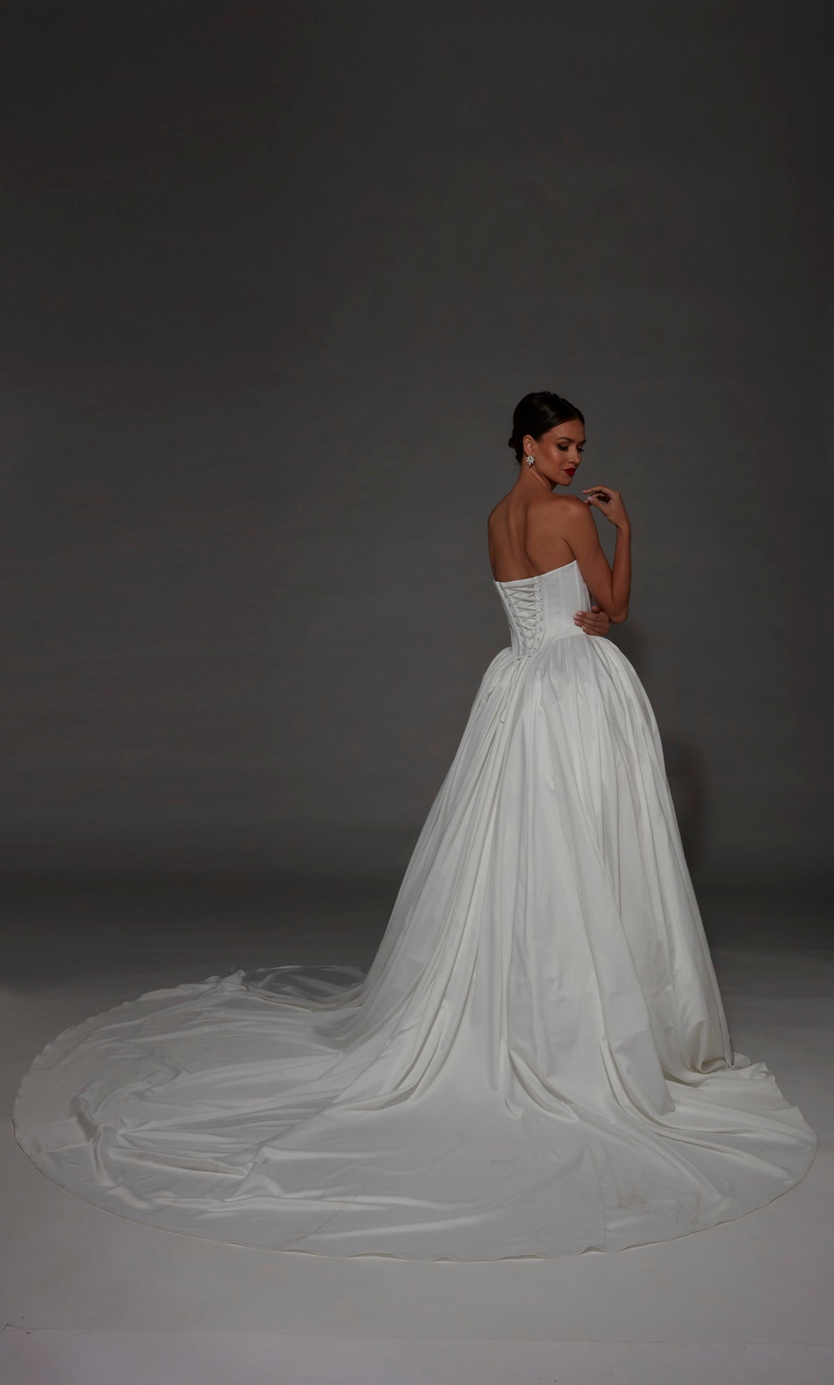 ALYCE Paris 7184 Bridal Cat-eye Neckline Corset Ballgown Dress