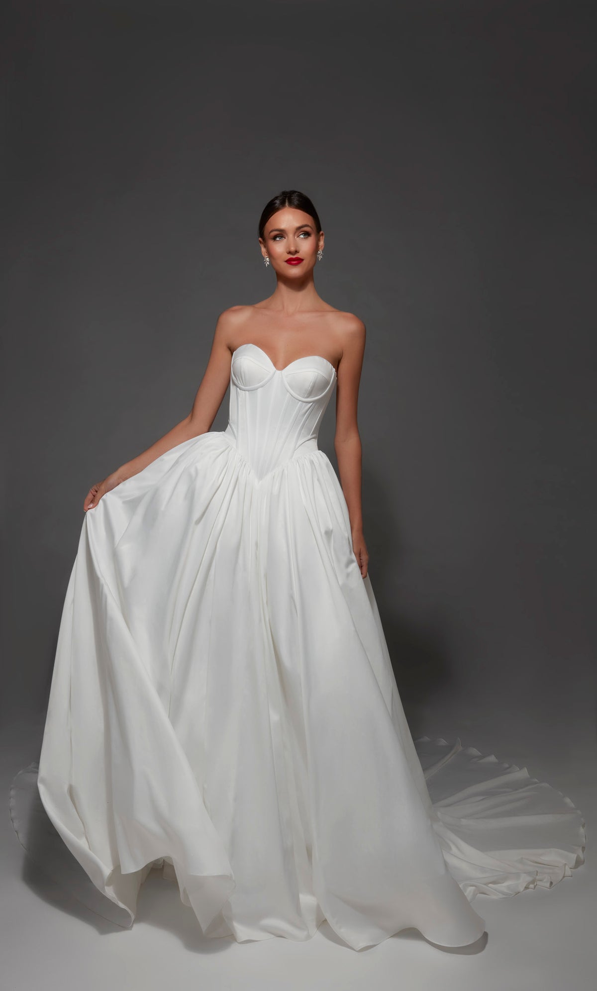 ALYCE Paris 7184 Bridal Cat-eye Neckline Corset Ballgown Dress