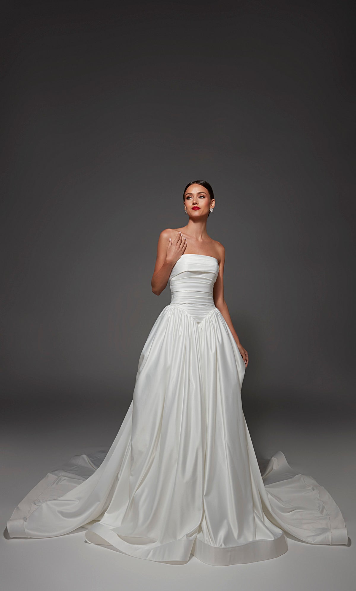 ALYCE Paris 7187 Bridal Strapless Neckline Ruched/draped Ballgown Dress