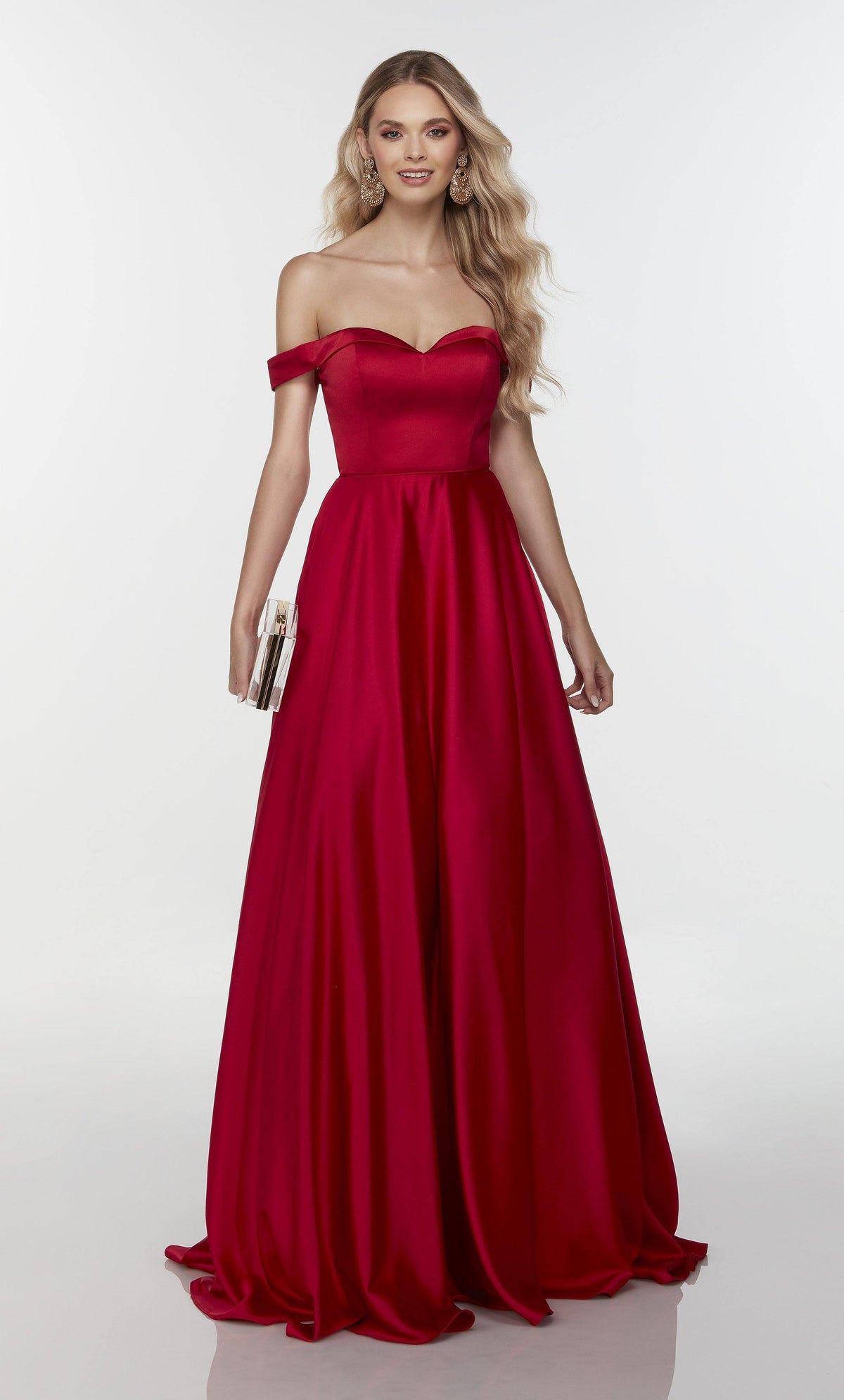 Formal Dress: 1718. Long Off The Shoulder Dresses, Off The Shoulder, A-line Alyce Paris